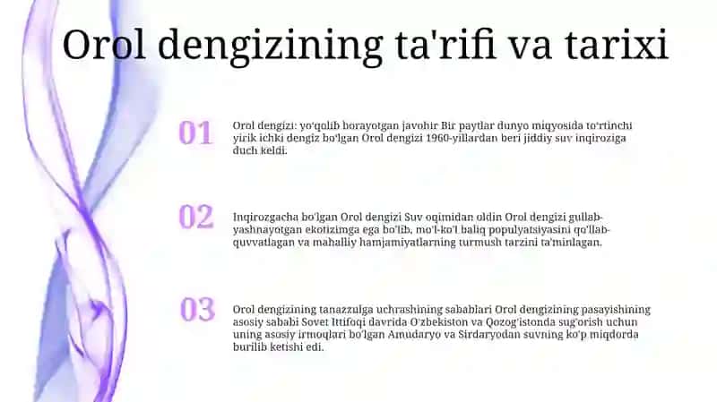 Orol Dengizining Qurishi Muammosi 2