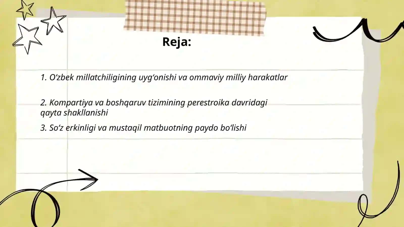 Oʻzbekistondagi ijtimoiy siyosiy jarayonlar 2