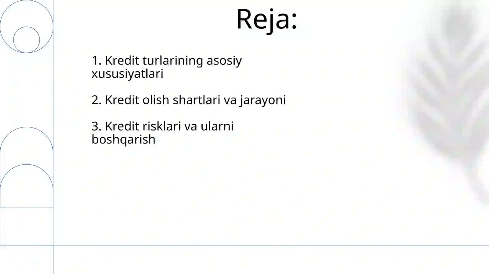 Alohida kredit turlari 2