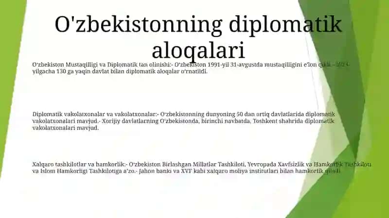 Oʻzbekiston Va Jahon Hamjamiyati 2
