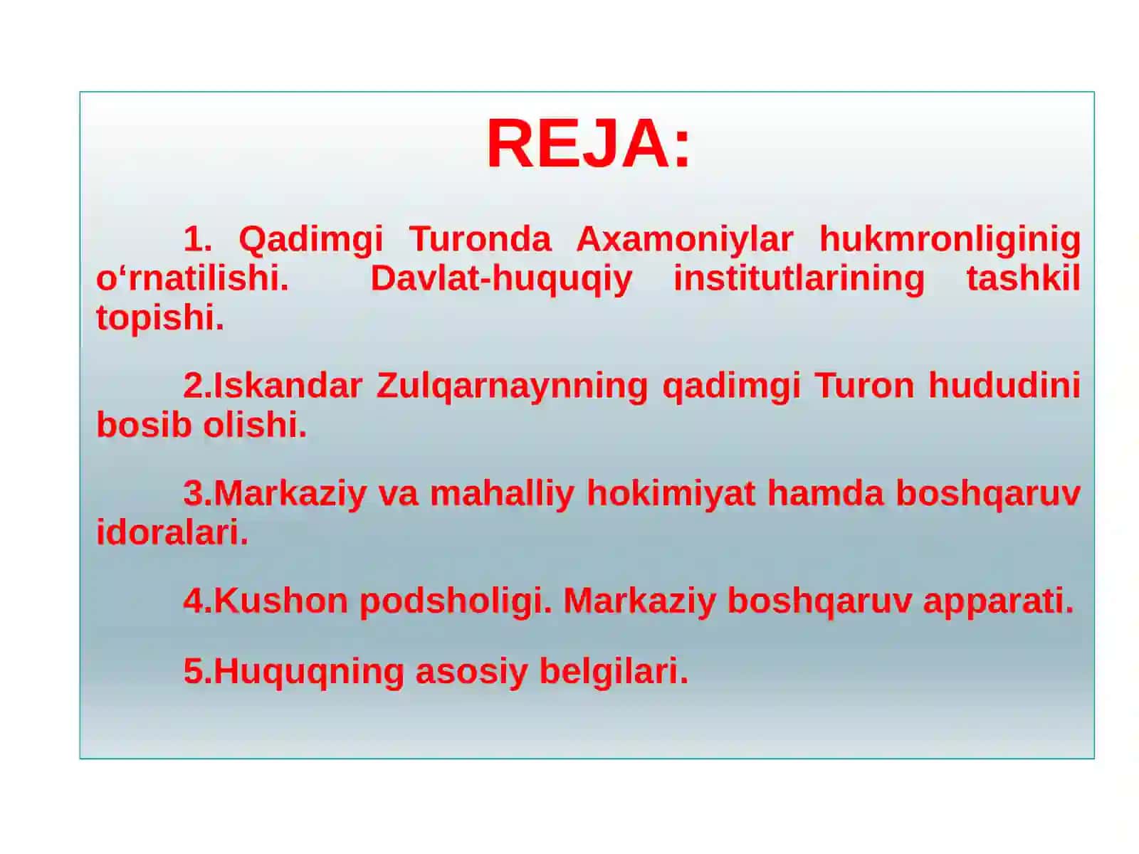 O‘zbekiston hududida qadimgi davr davlati va huquqi 2