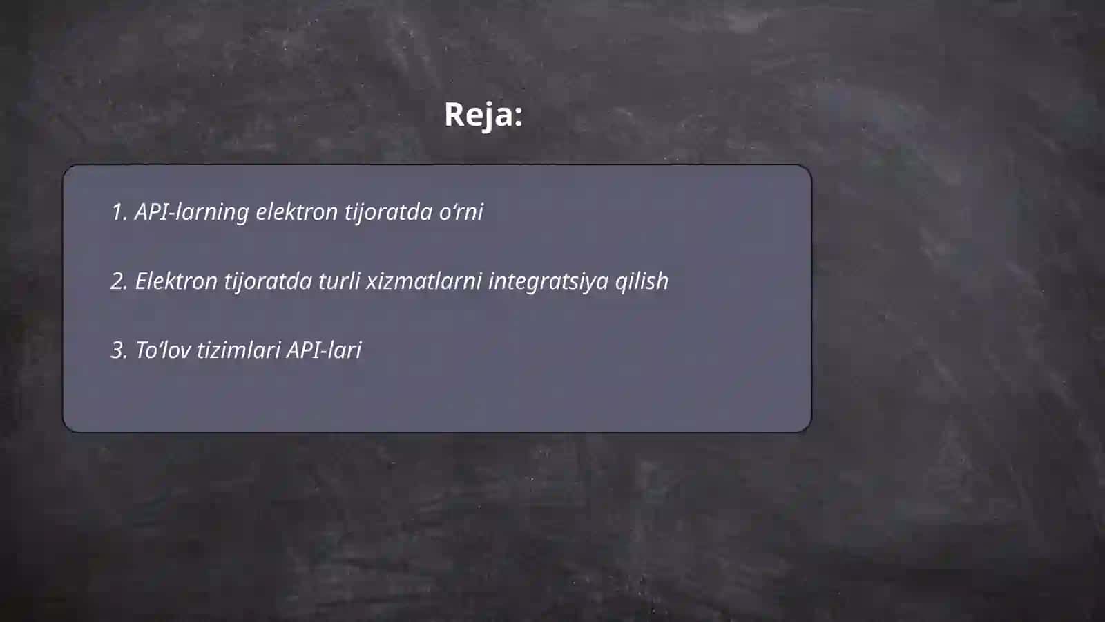 Elektron tijoratda API xizmatlari va ularning foydasi 2