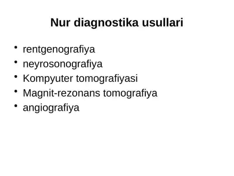 Asab tizimining nur diagnostikasi (asoslari) 2