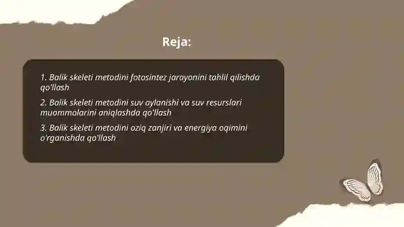 Balik skeleti metodini qòllash 2