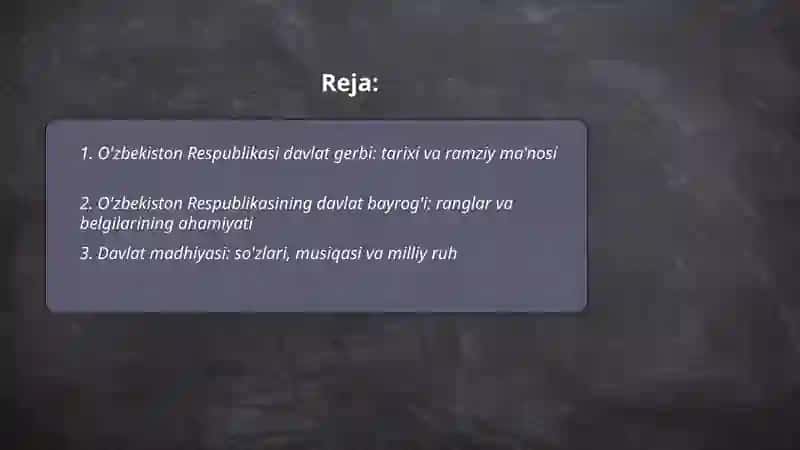 O'zbekiston Respublikasi davlat ramzlari va ahamiyati 2