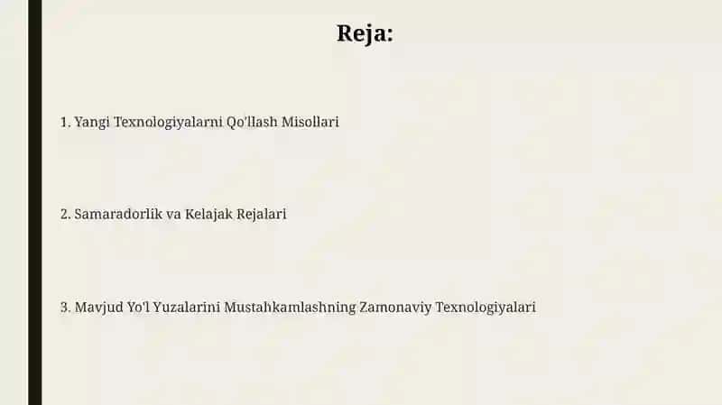 Yangi Texnologiyalarni Qo'llash Misollari 2