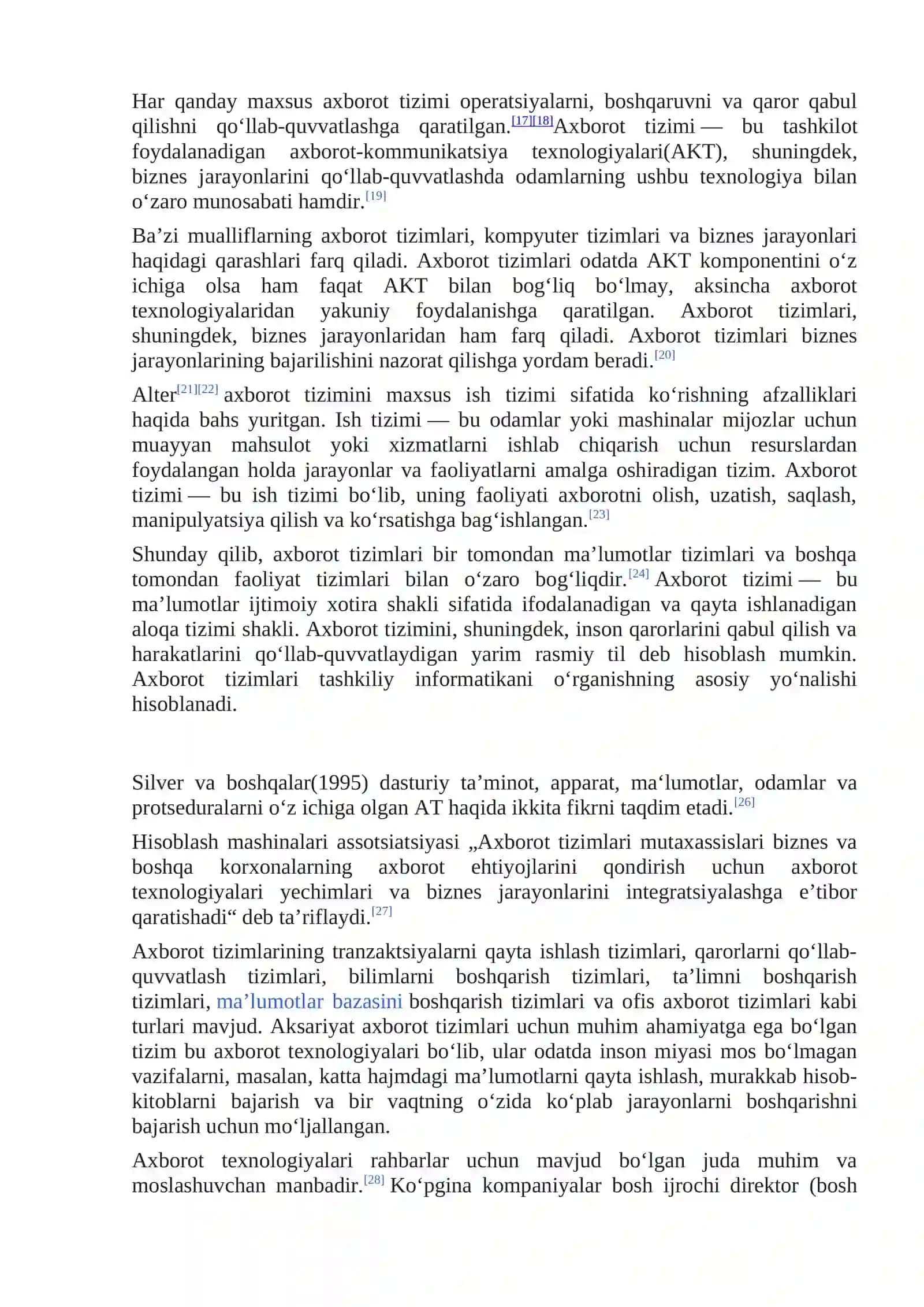 AXBOROT TIZIMINING DASTURIY TA'MINOTI 2
