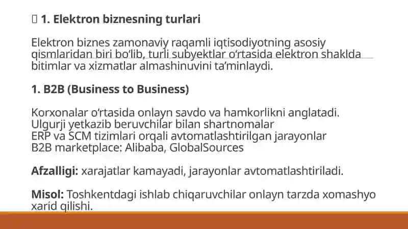 Korxonalar faoliyatida elektron biznes 2