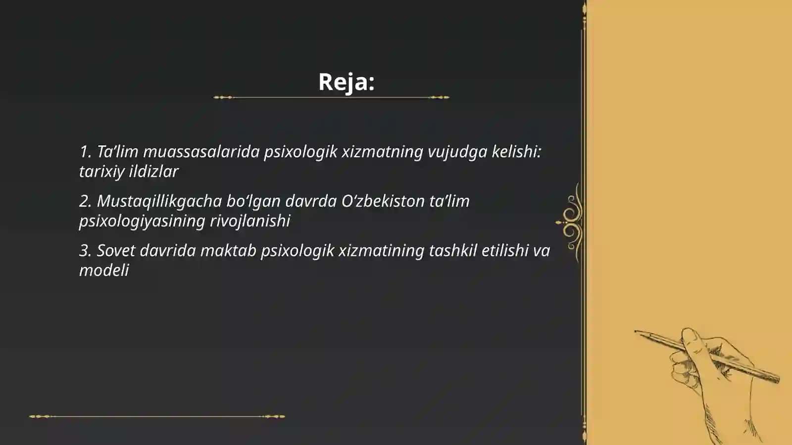 Taʼlim muassasalarida Psixologik ta'limning tarixi 2