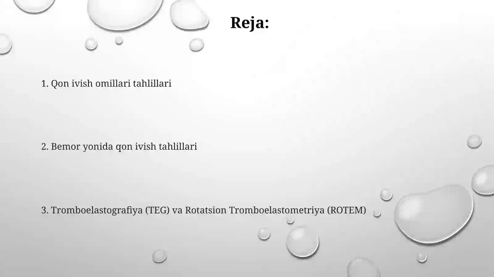 Gipokoagulyatsiya koʻrsatkichlari 2