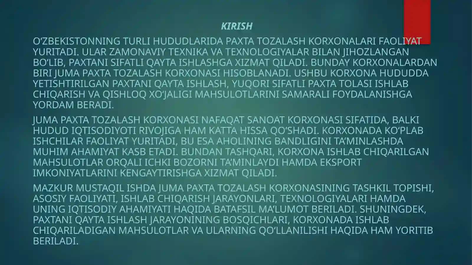 Juma paxta tozalash korxonasi 2