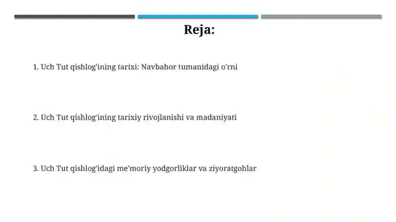 Navbahor tumanida uch tut qishlog'ining tarixi 2