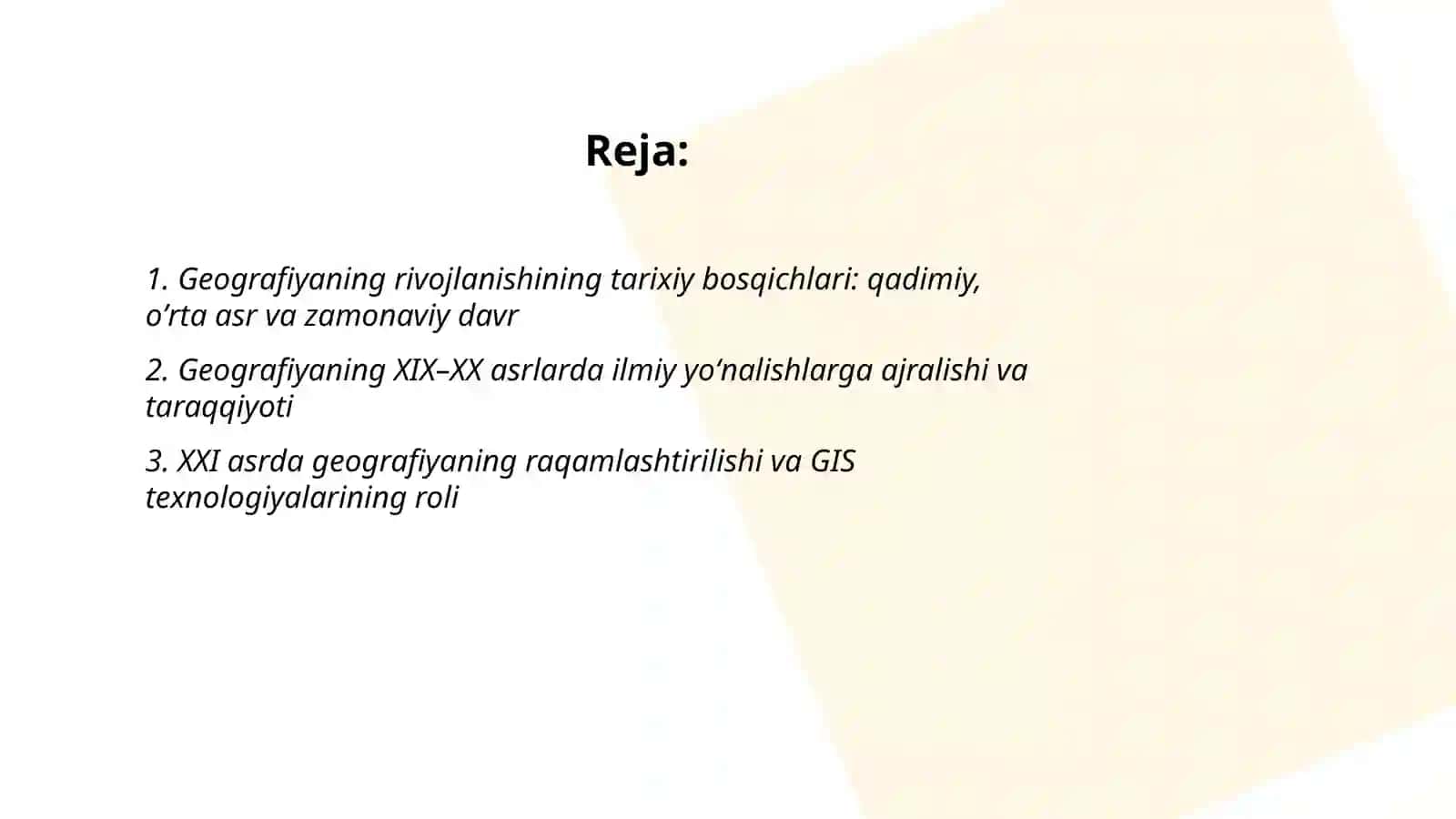 Geografiyaning rivojlanish bosqichlari. 2