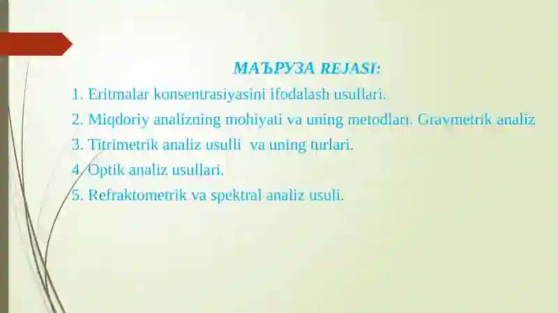 MIQDORIY TAHLIL VA UNING USLUBLARI 2