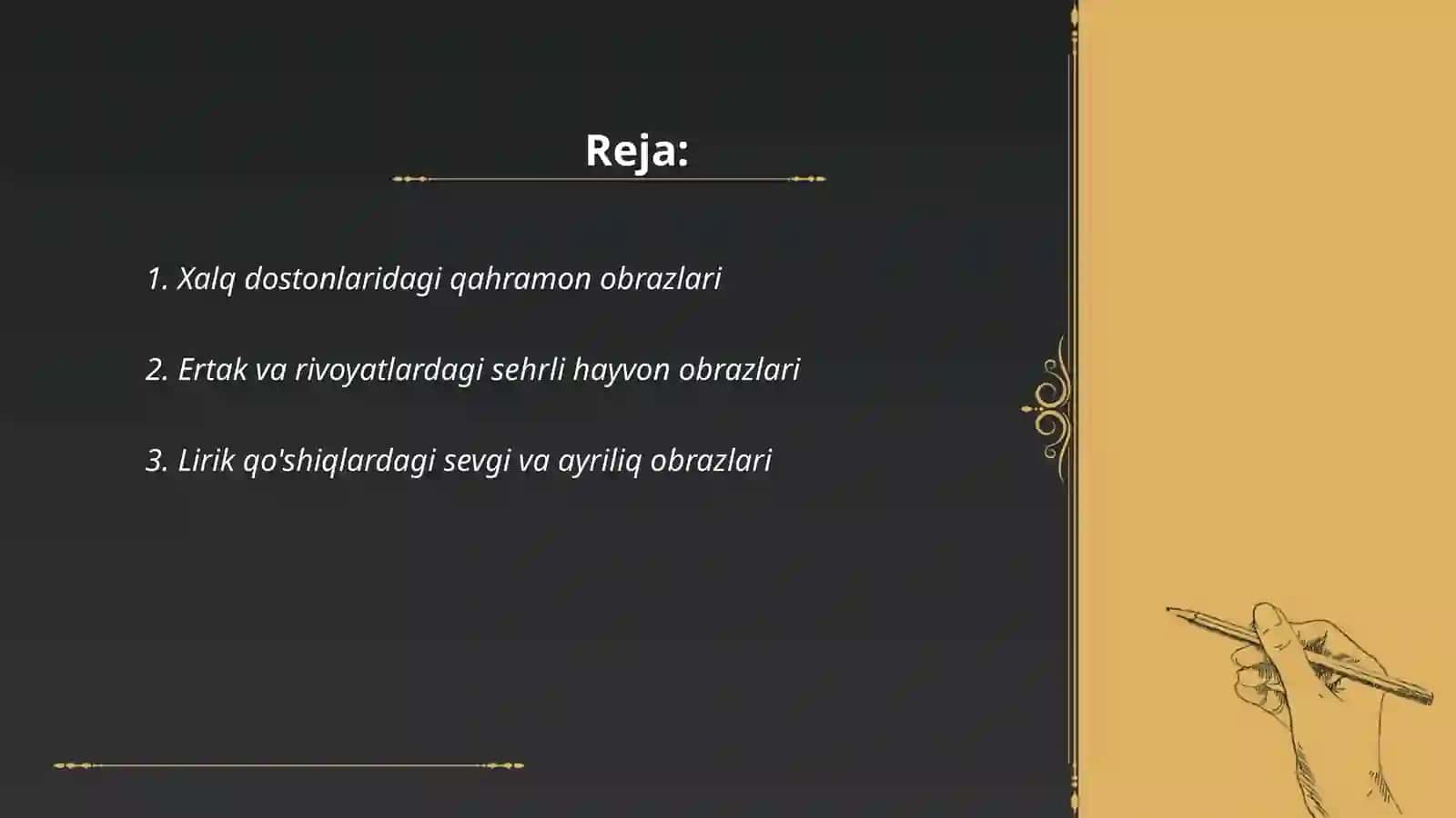 Xalq og'zaki ijodidagi an'anaviy obrizlar 2