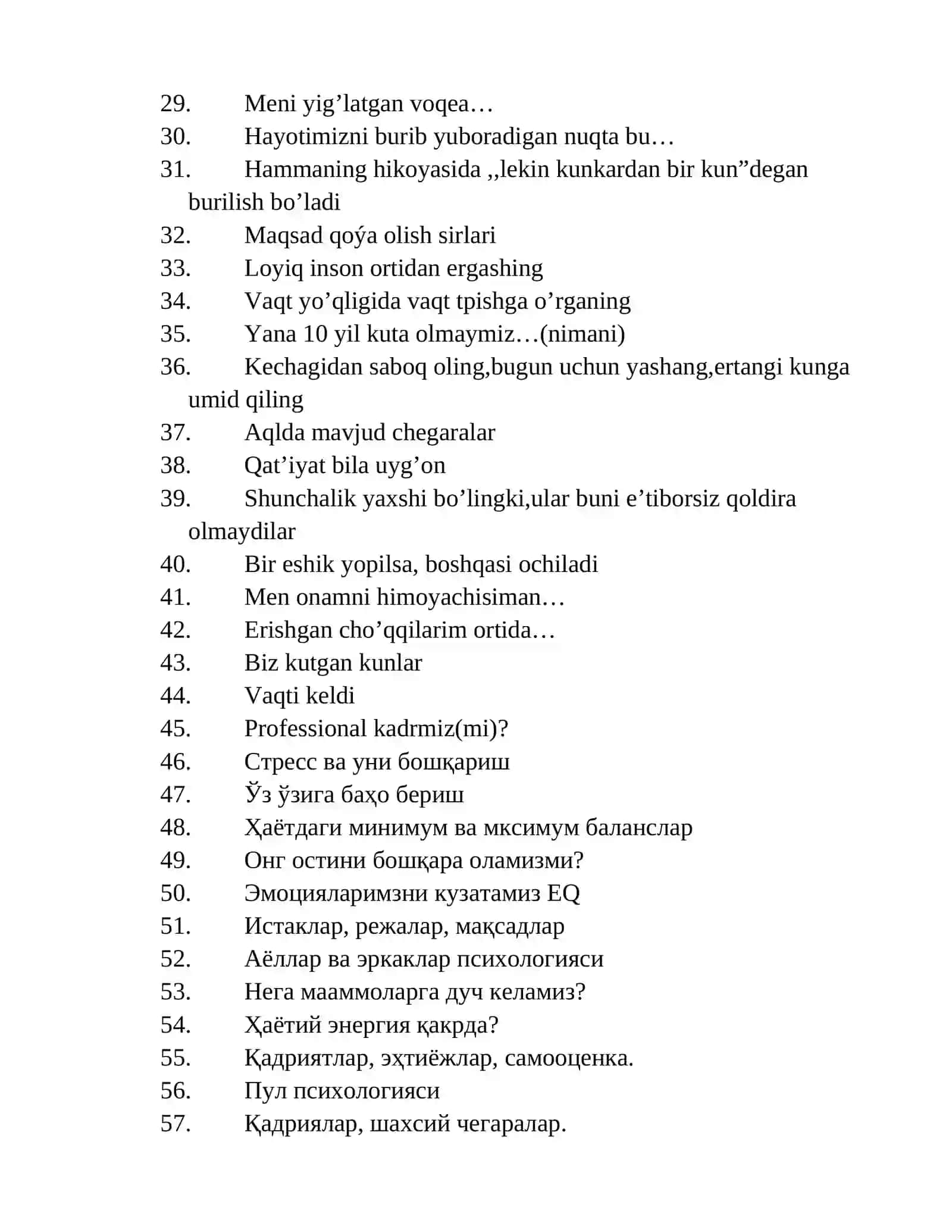 Mativatsion mavzular 2