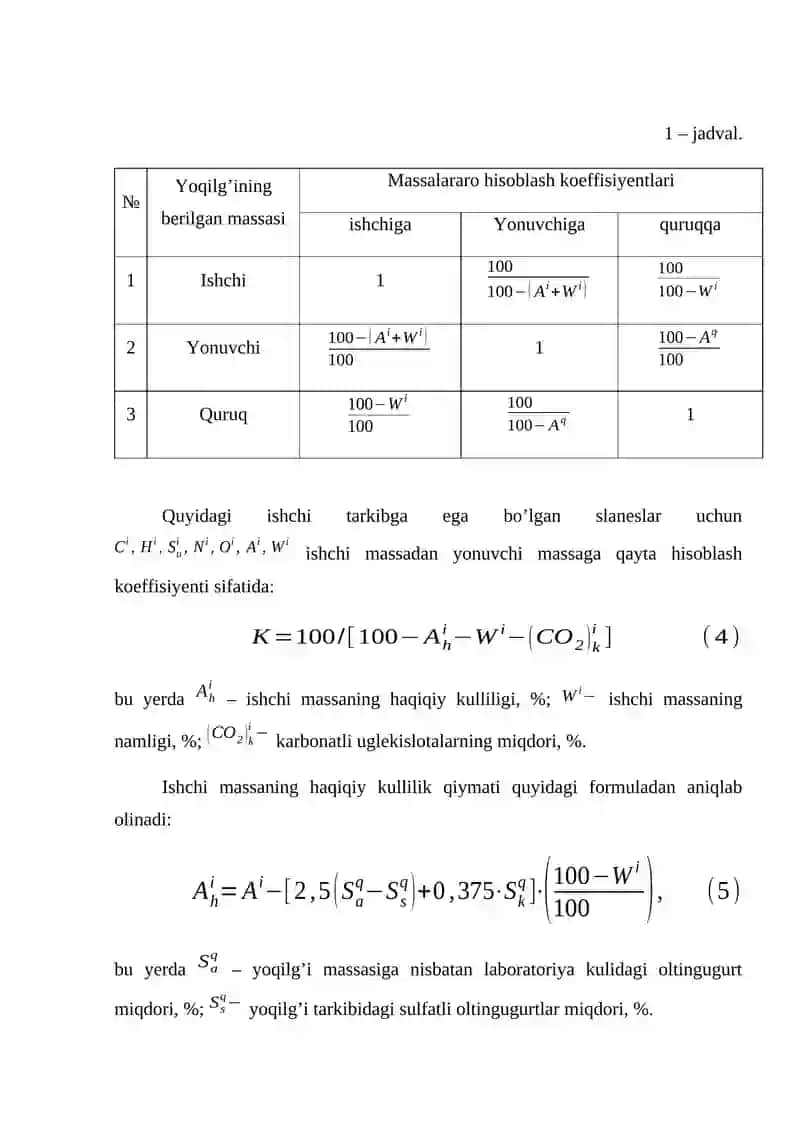 Qattiq va suyuq yoqilg‘ilar tarkibi 2