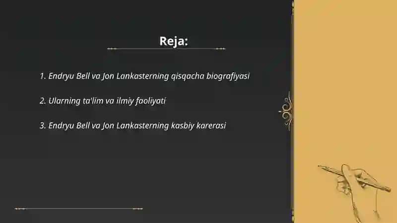 Endryu Bell va Jon Lankaster 2