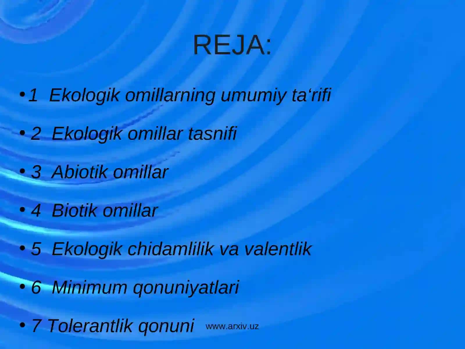 Ekologik omillar 2