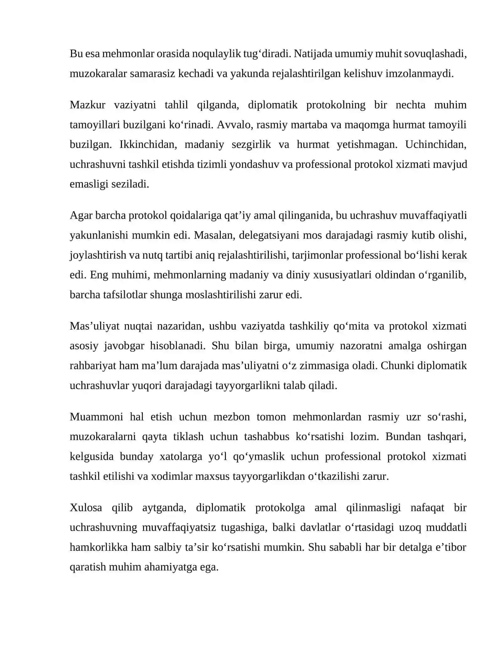 Diplomatik va ishbilarmonlik protokoli 2