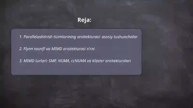 Parallelashtirish tizimlarning arxitekturasi, MIMD arxitekturasi 2