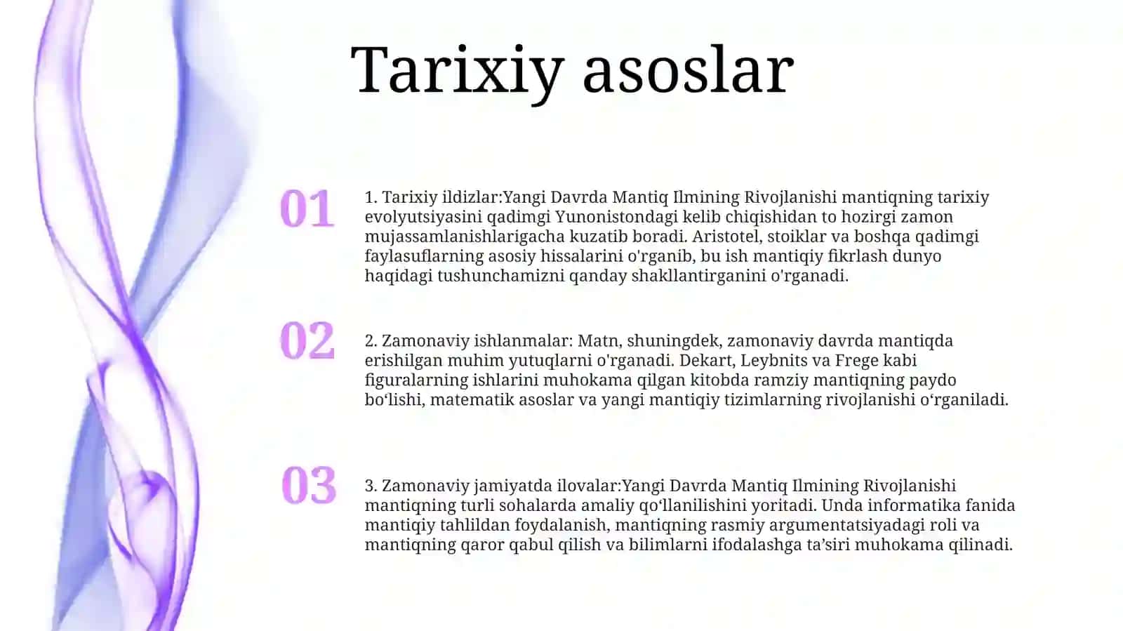 Yangi Davrda Mantiq Ilmining Rivojlanishi 2