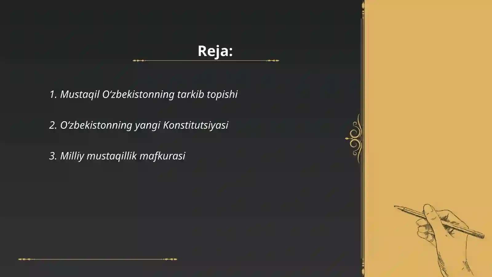 Mustaqil Oʻzbekistonning tarkib topishi 2