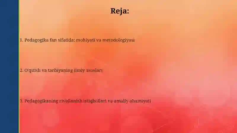 Pedagogika fan sifatida 2