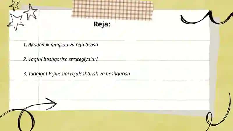 Shaxsiy akademik faoliyat va uni tashkil etish vositalari 2