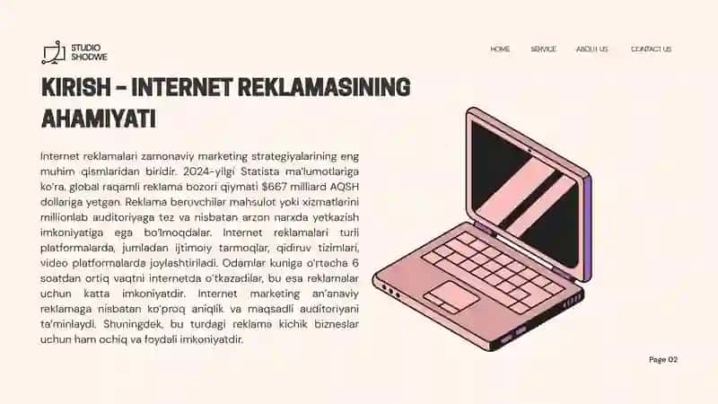 Internetdagi Reklamaning Afzalligi va Kamchiligi 2