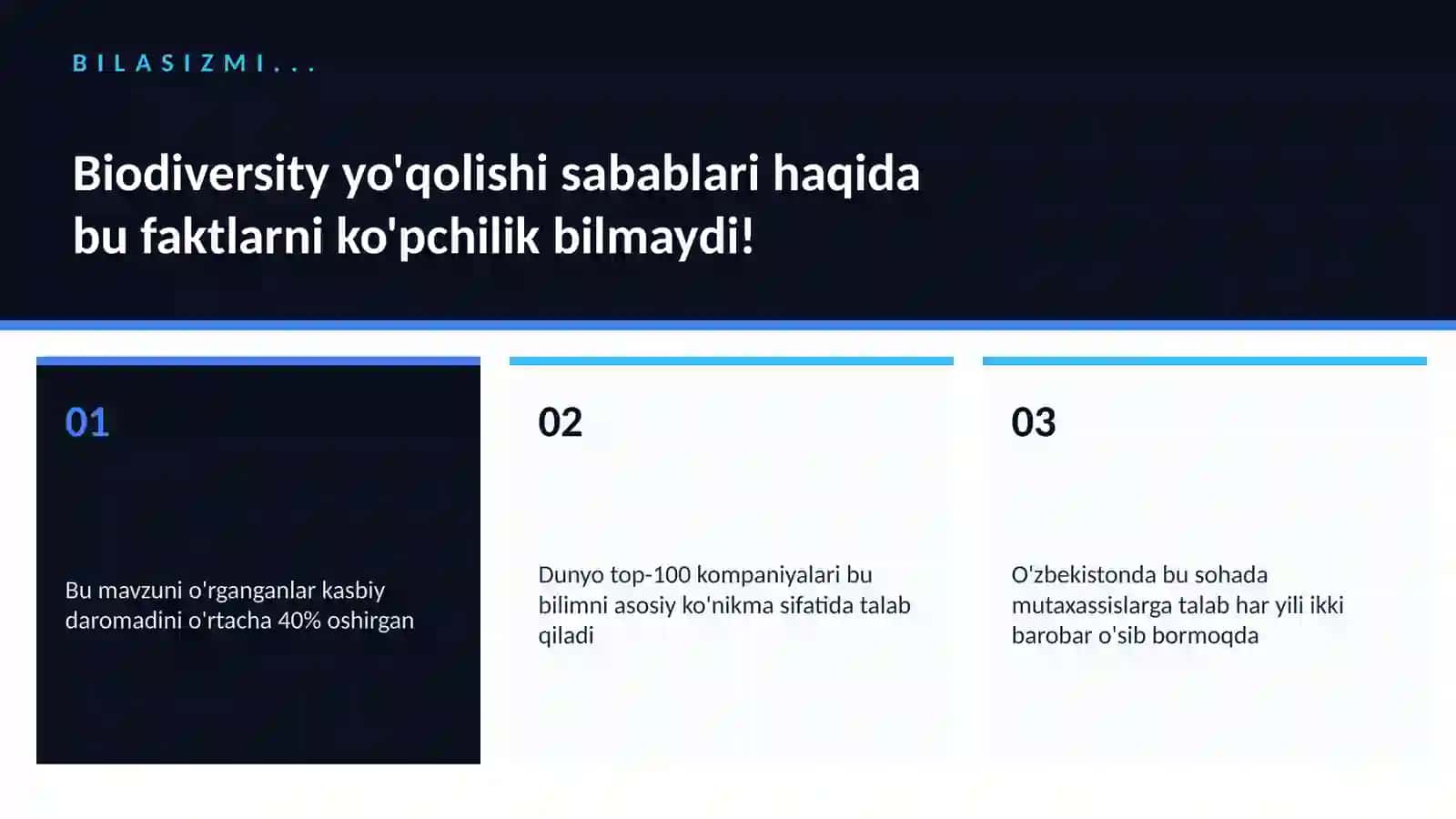 Biodiversity yo'qolishi sabablari 2