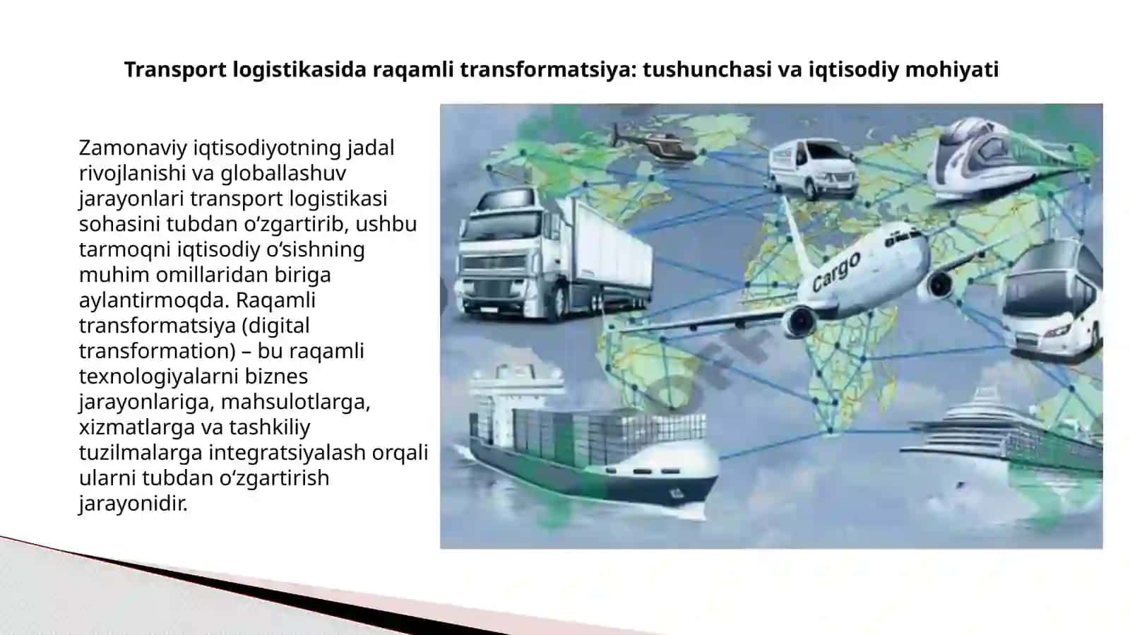 Transport infratuzilmasini raqamlashtirish 2