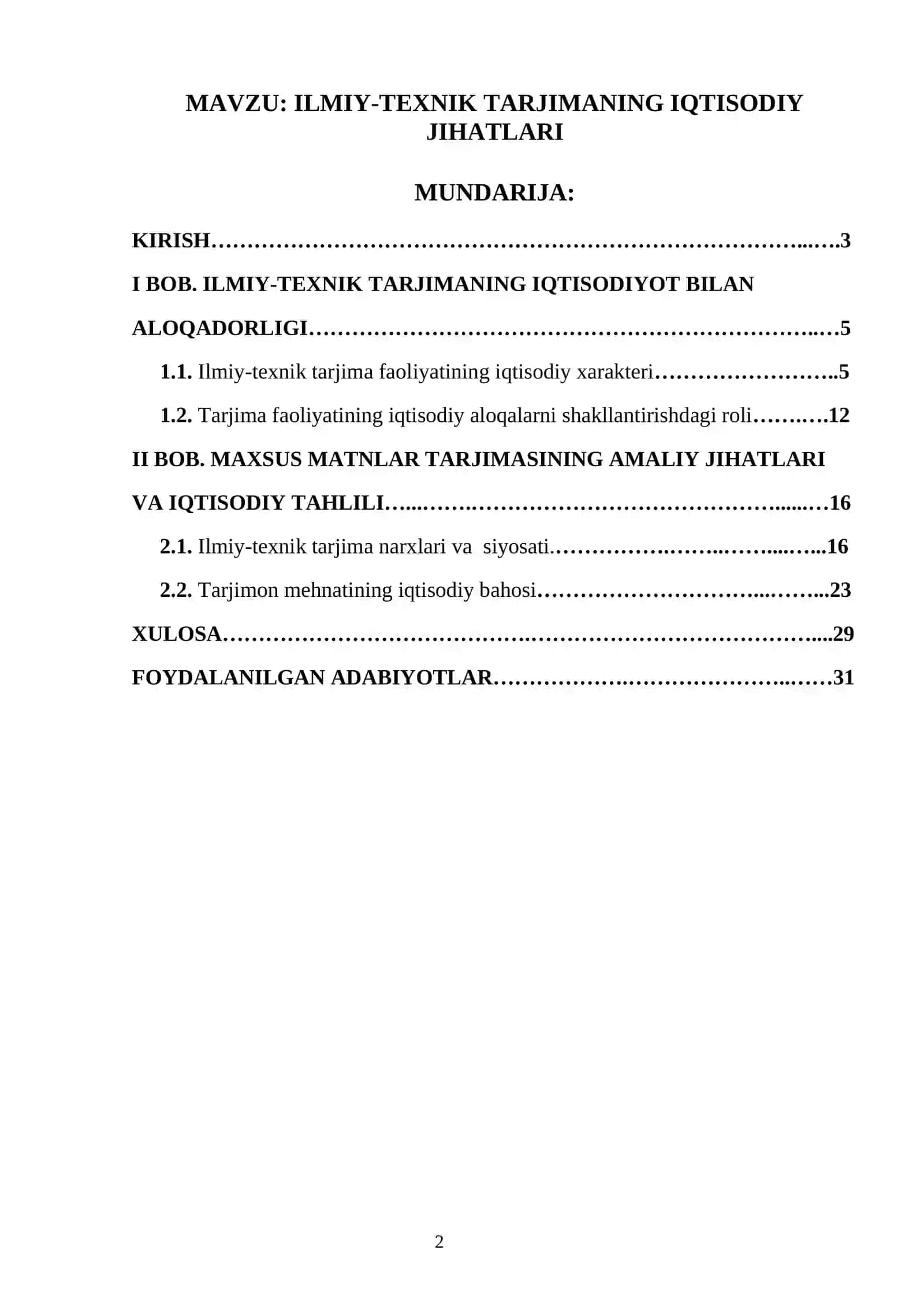 ILMIY-TEXNIK TARJIMANING IQTISODIY JIHATLARI 2