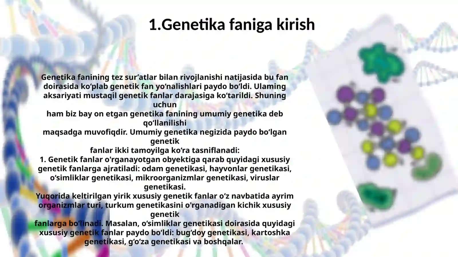 Genetika va seleksiya asoslari 2