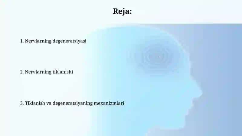 Nerv toalasing regertatsiyasi va degeratsiyasi 2