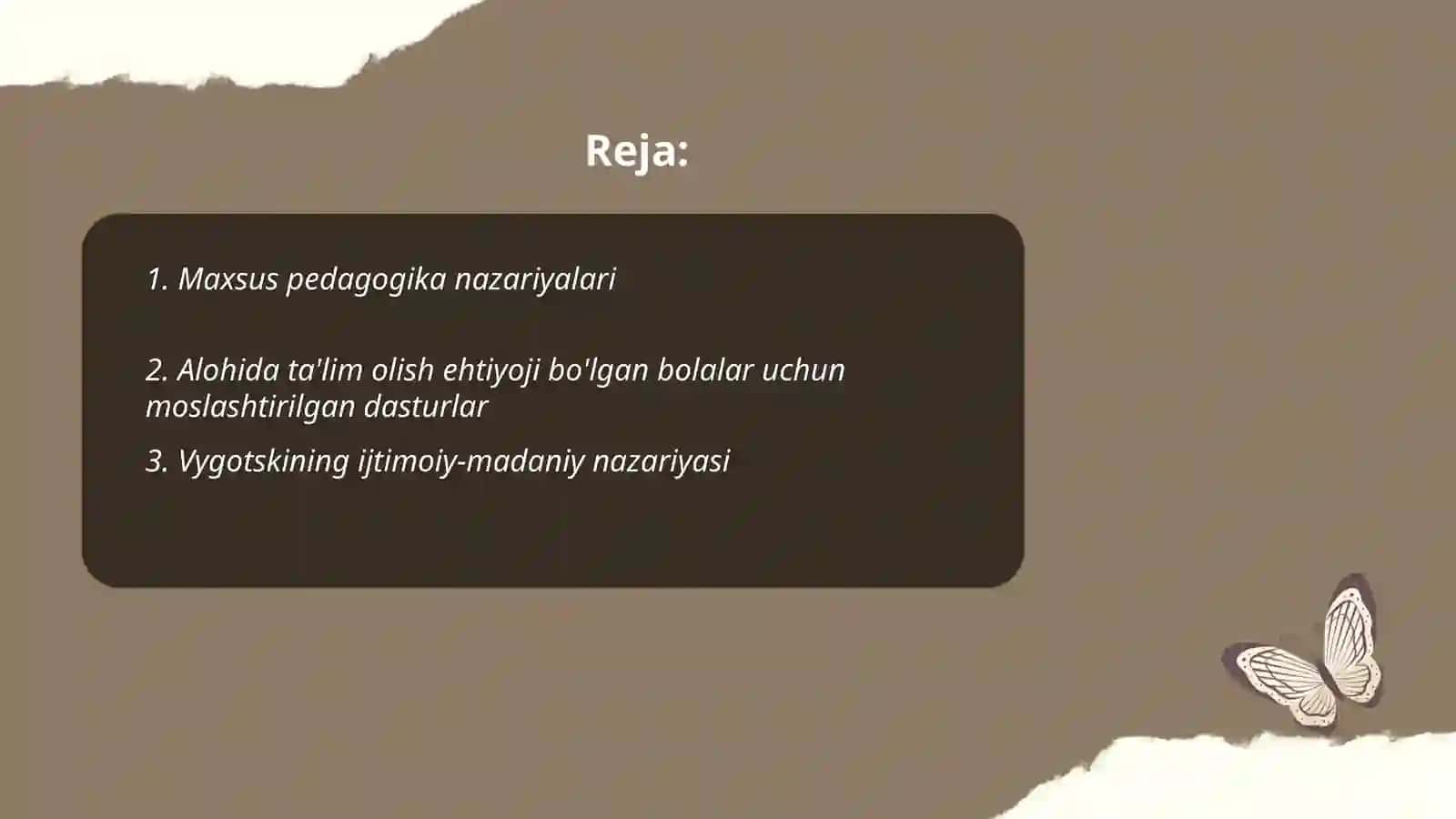 Maxsus pedagogika nazariyalari 2