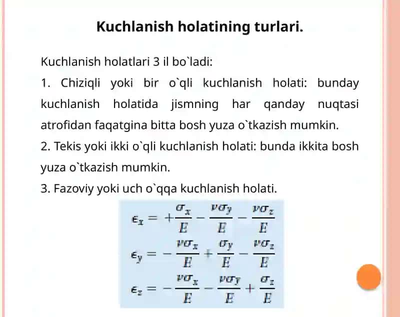 Kuchlanish holatlari 2