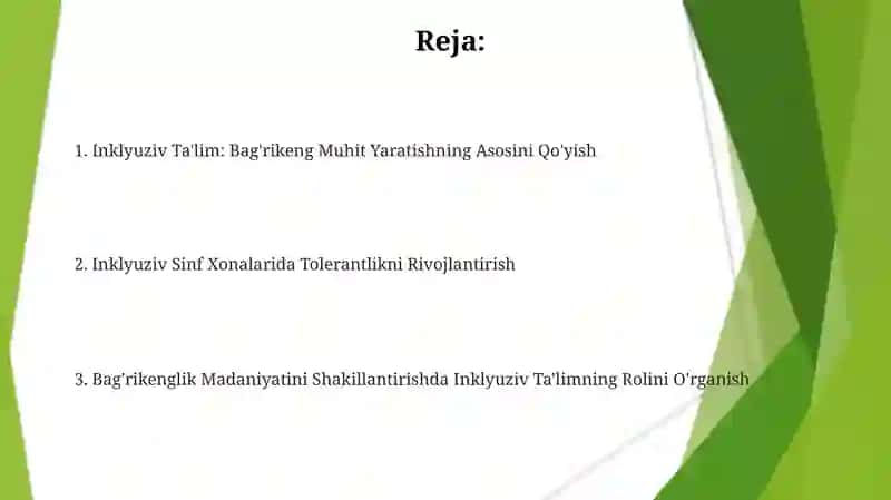 Inklyuziv Ta'lim: Bag'rikeng Muhit Yaratishning Asosini Qo'yish 2