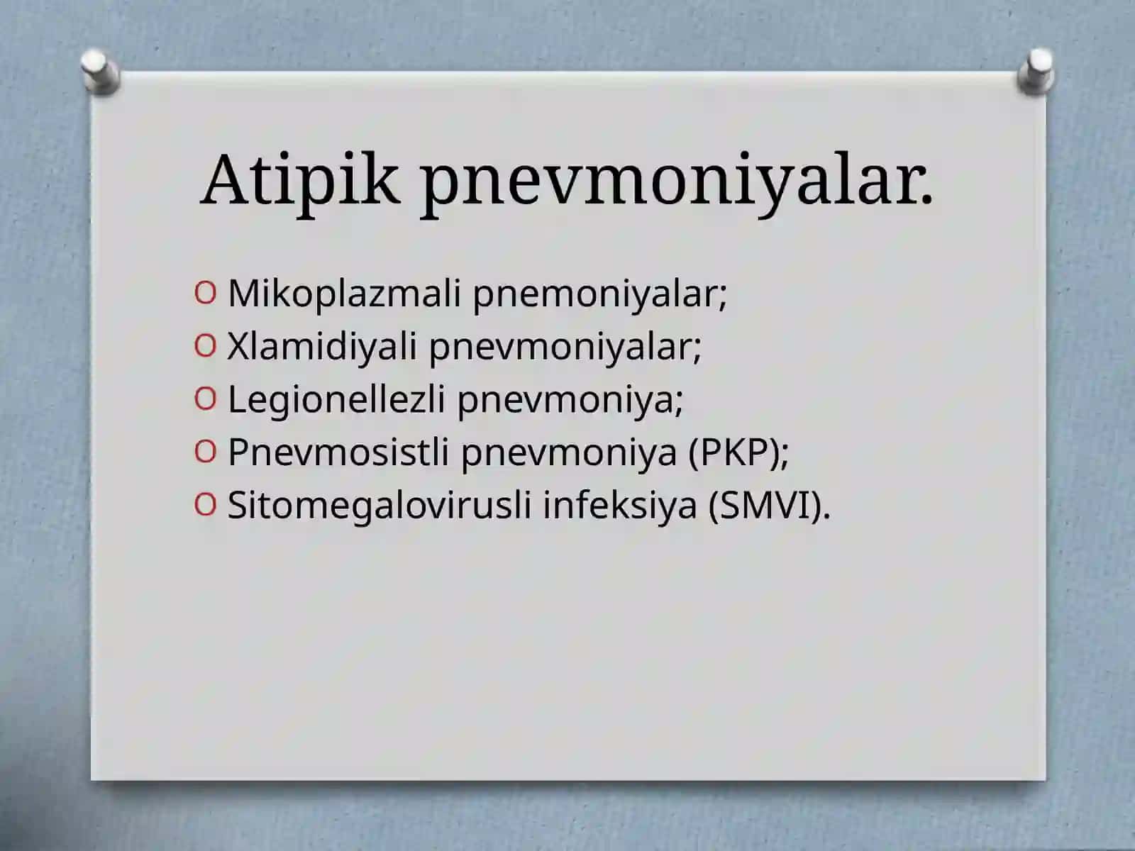 Atipik Pnevmoniya (Atipik Pnevmoniyalar) 2