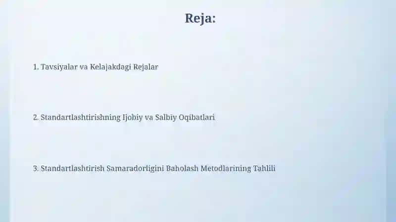 Standartlashtirish Samaradorligini Baholash 2