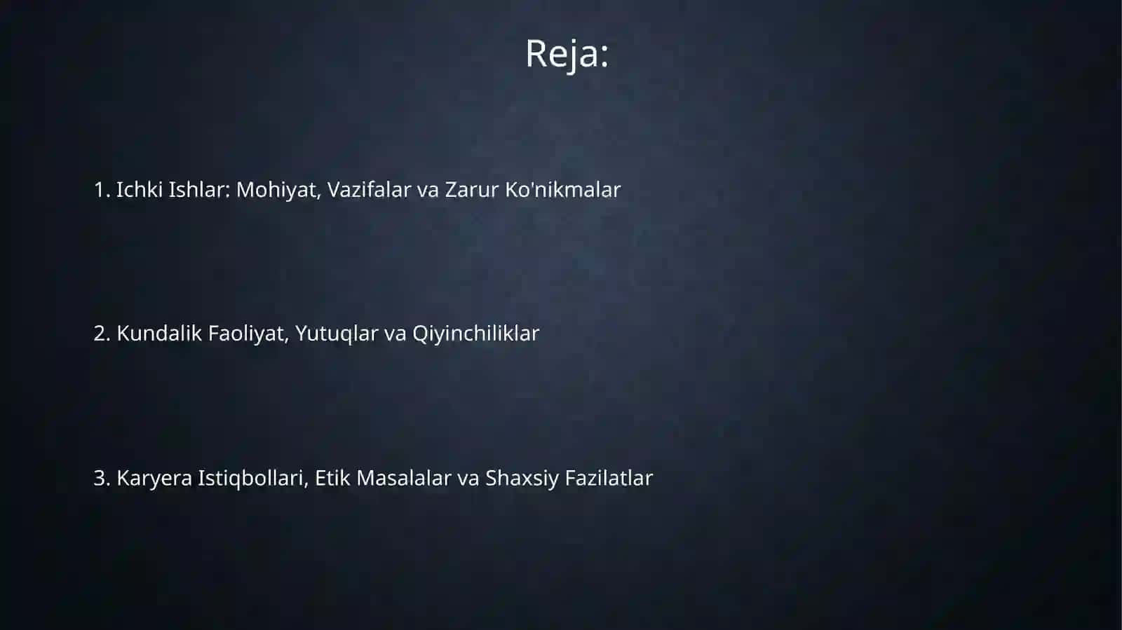 Men tanlagan kasb mavzusida ichki ishlar 2