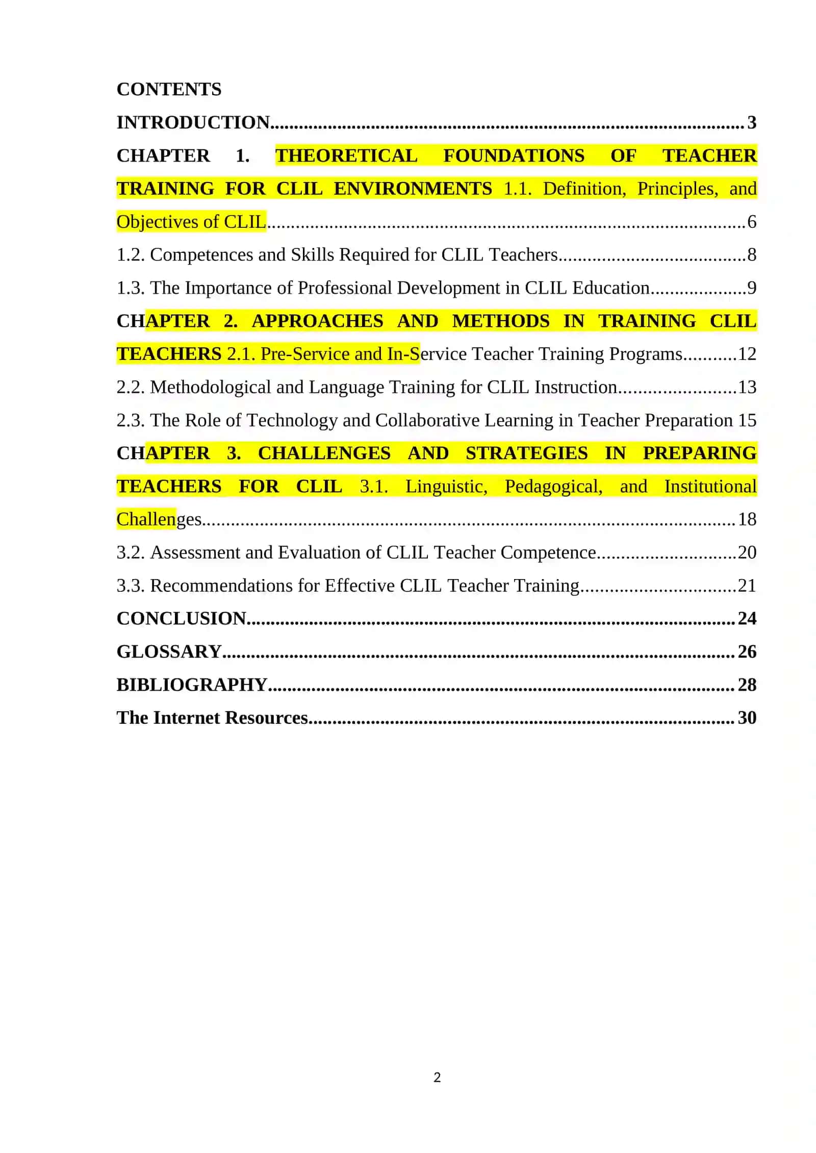 THEORETICAL FOUNDATIONS OF TEACHER TRAINING FOR CLIL ENVIRONMENTS 2