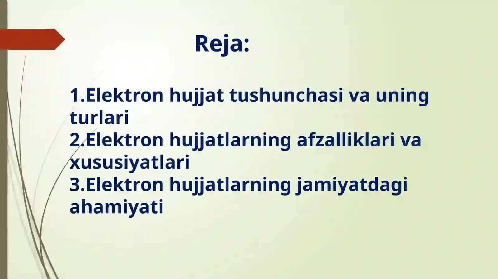 Elektron hujjatlar haqida 2