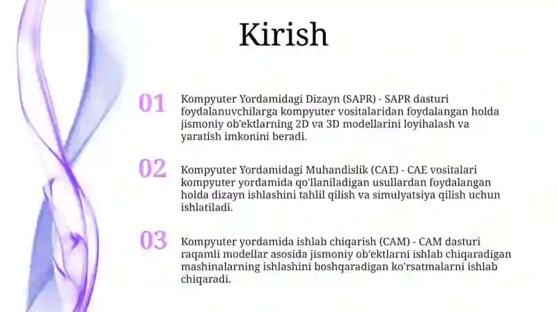 Cad Cam Cae Tizimlardi Loyhalash 2