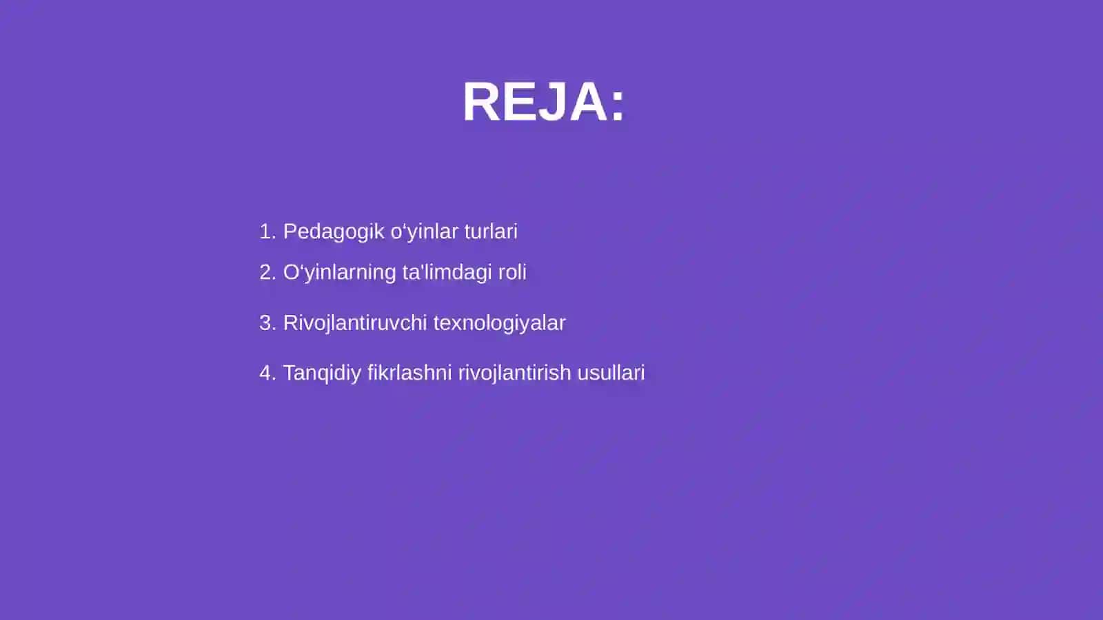 Pedagogik o‘yinlar tipologiyasi 2