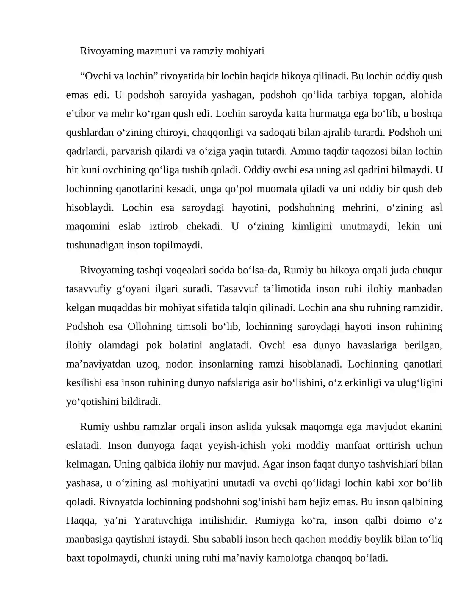 Ovchi va lochin rivoyati 2
