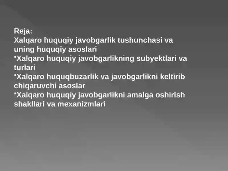 Xalqaro huquqiy javobgarlik 2