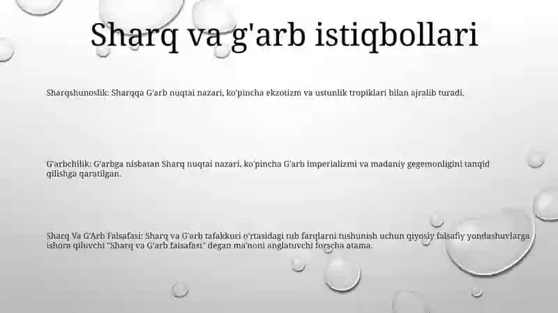 Sharq Va GʻArb Falsafasi 2