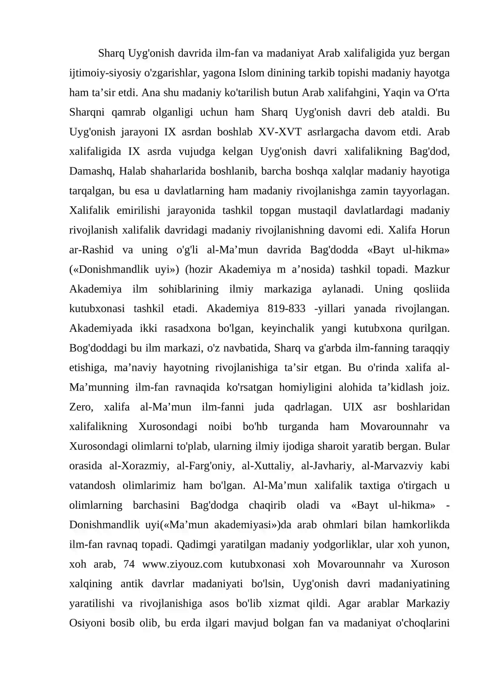 Sharq uyg‘onish davrida pedagogik fikrlarning rivojlanishi 2