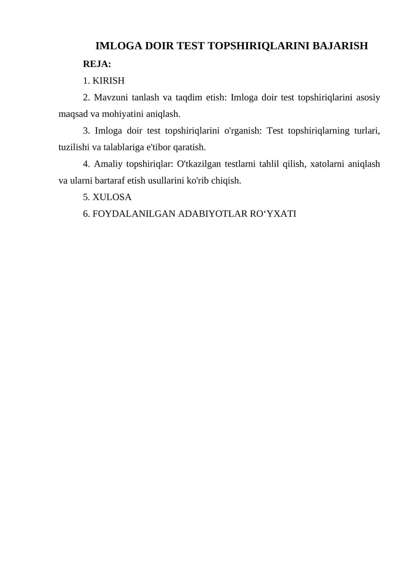 IMLOGA DOIR TEST TOPSHIRIQLARINI BAJARISH 2